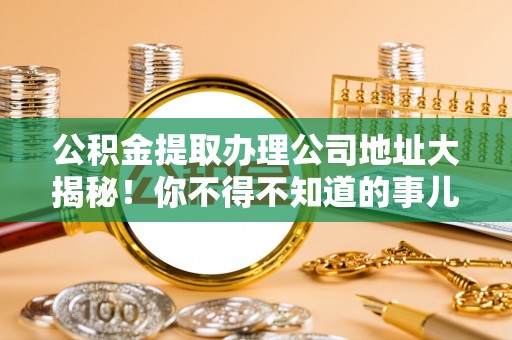 大社公积金提取办理公司地址大揭秘！你不得不知道的事儿