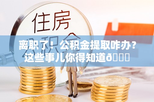 大社离职了！公积金提取咋办？这些事儿你得知道😎