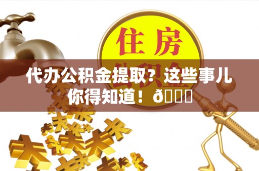 大社代办公积金提取？这些事儿你得知道！😎