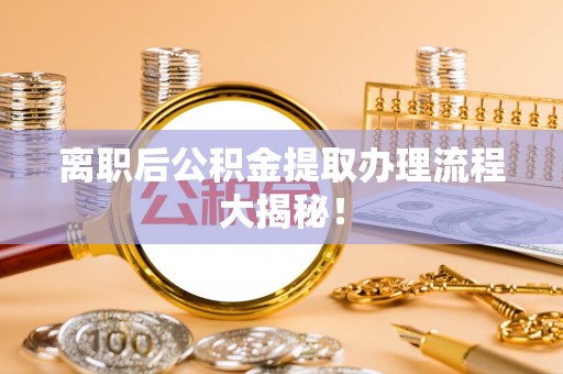 大社离职后公积金提取办理流程大揭秘！