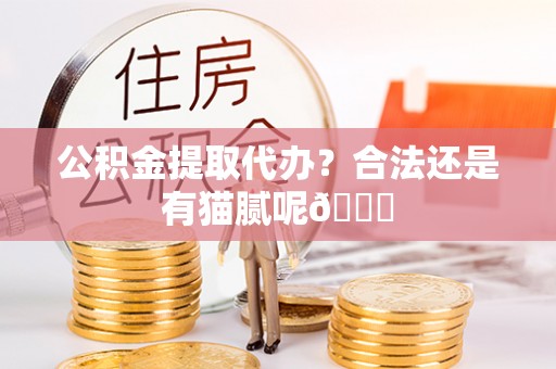 大社公积金提取代办？合法还是有猫腻呢😏
